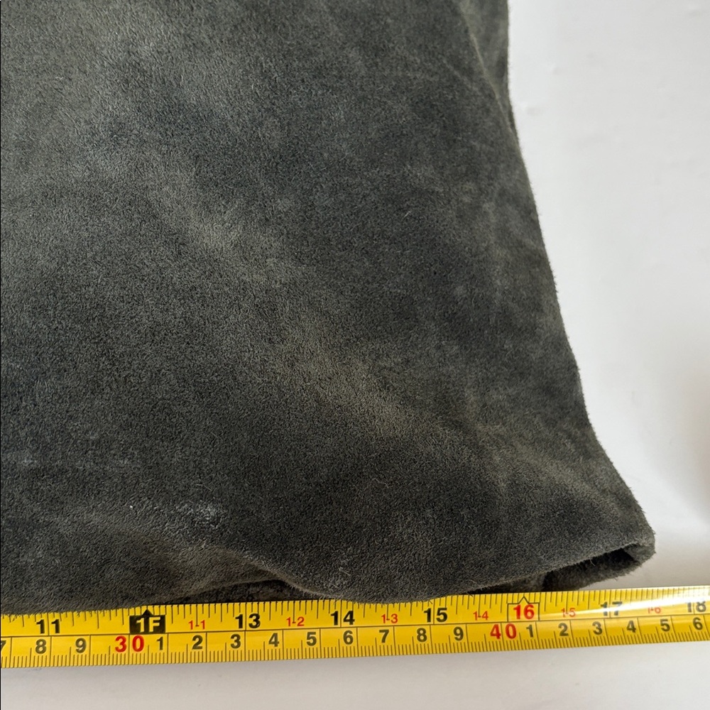 Made in Italy (no brand) olive green leather large tote shoulder bag boho style - Picture 10 of 16